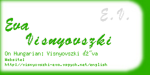 eva visnyovszki business card